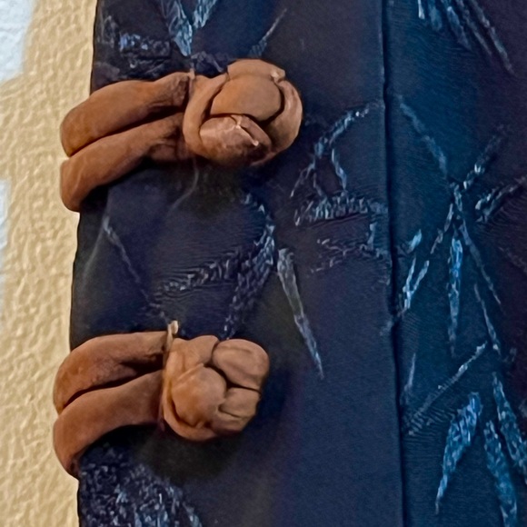 Elegant Black and Brown Embroidered Loose Fitting Boho Style Pants - Picture 4 of 11